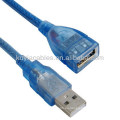 NEw 5m 15ft Clear Blue USB 2.0 Extensión macho a cable de conector hembra